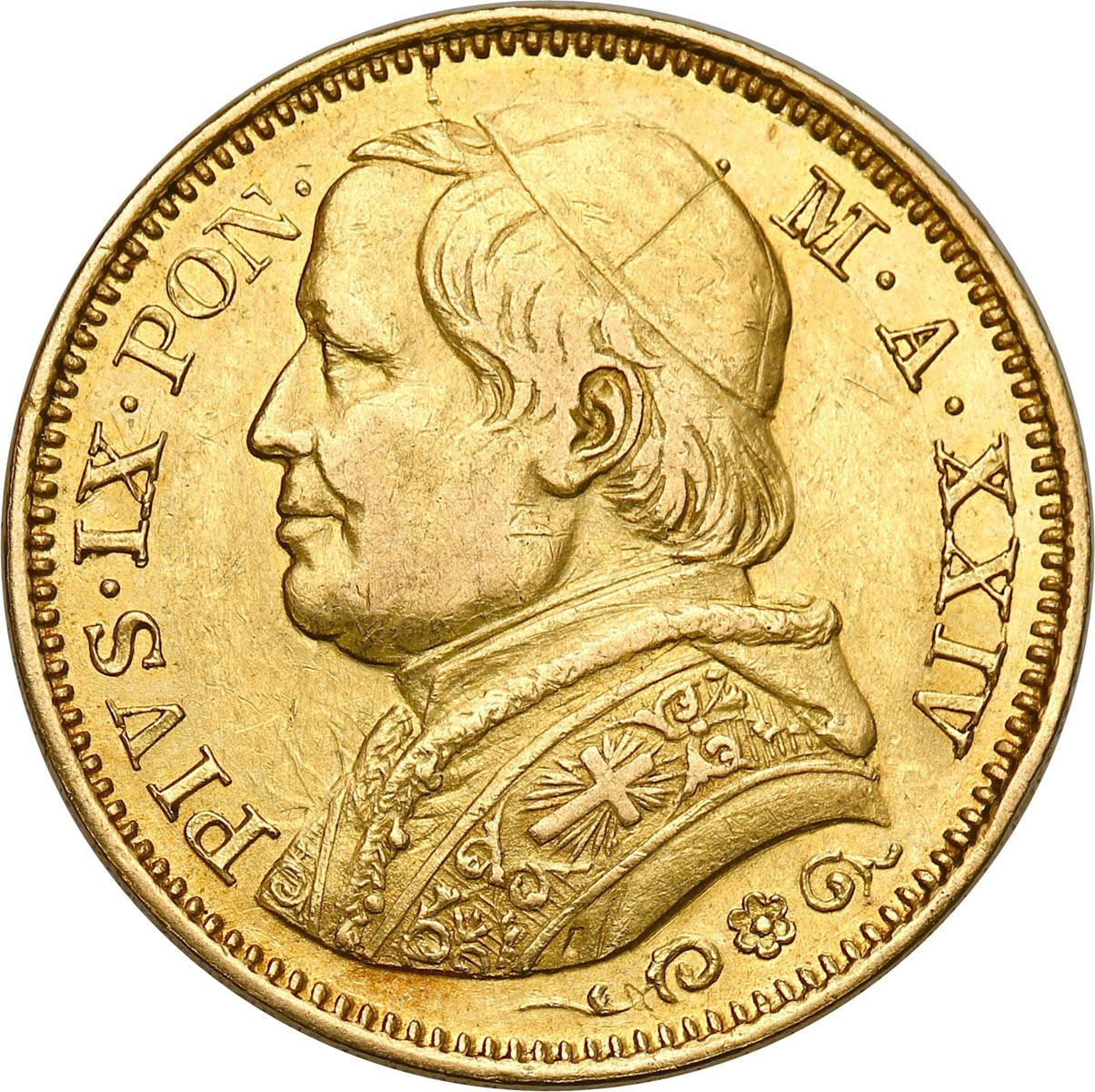 Watykan. Pius 1846-1878, 20 lirów 1869/XXIV